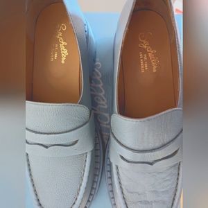 Seychelles Light Blue Meridian Platform Loafers 8.5